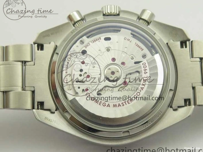 0203 UrbanChic Speedmaster Moonwatch OMF 1:1 Best Edition White Dial Black Hand on SS Bracelet A 8045